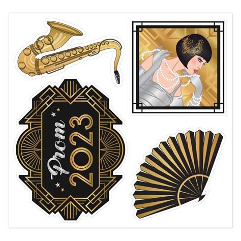 Roaring 20s Large Prom PERSONALIZED Floor Decals- 8Pk Party Supplies ...