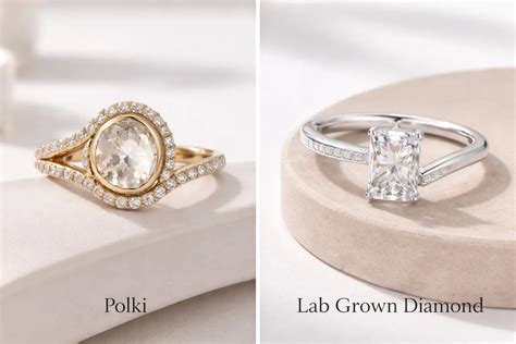 Polki vs Lab Grown Diamond Jewellery - Meaning, Price & More