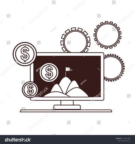 Set Icons Computer Screen White Background Stock Vector (Royalty Free) 1478137886 | Shutterstock