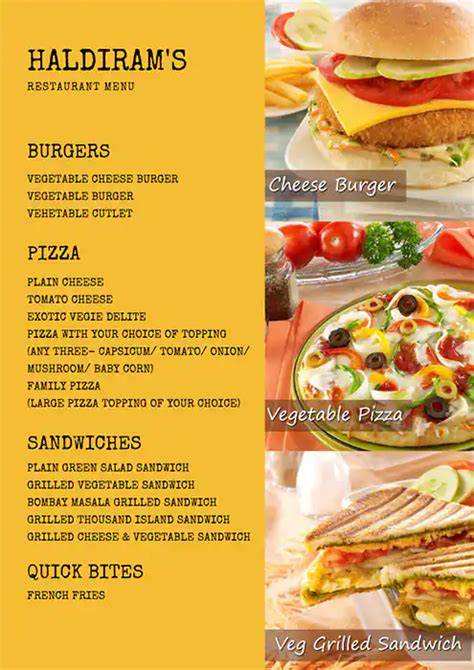 Menu at Haldiram's Restaurant, Nagpur, Plot 21