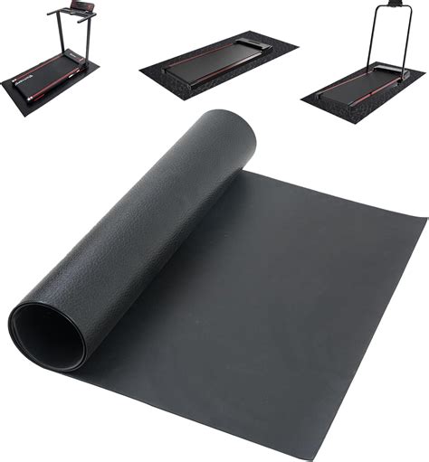 CITYSPORTS Treadmill Mat, Fitness Mat, Non-Slip, Waterproof, Black ...