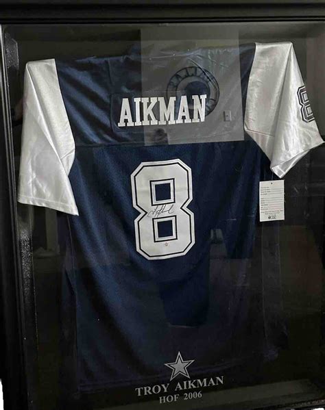 Autographed, Authenticated And Framed Troy Aikman Jersey | eBay