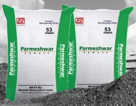 Parmeshwar Cement 50Kgs OPC -53Grade - OPC-53 Grade - Cement -BuildersMART