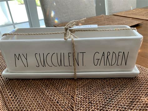 NEW RAE DUNN Pottery "MY SUCCULENT GARDEN" Planter | #2094450294