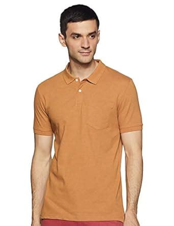 Byford By Pantaloons Men's Plain Slim Fit T-Shirt (110063123_Tan_XL ...