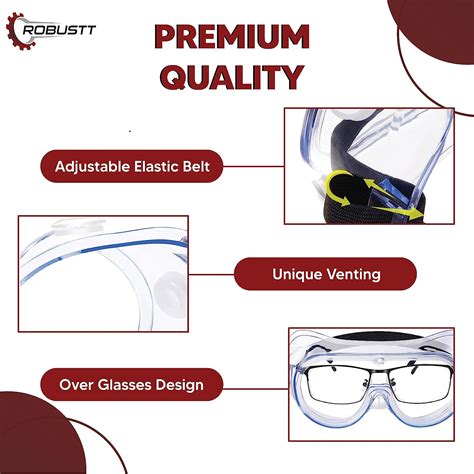 Buy Safety Goggles for Chemical Protection with Adjustable Strap – Robustt