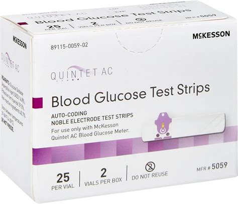 Buy McKesson QUINTET AC Blood Glucose Test Strips - Auto Coding, Noble ...