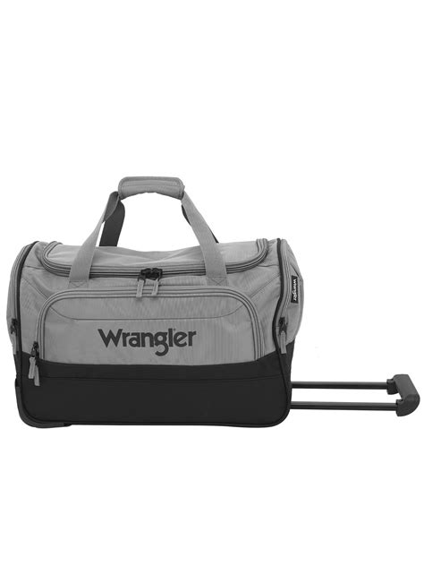 Wrangler 21-inch Travel Rolling Duffel Bag, Sharkskin Gray - Walmart.com
