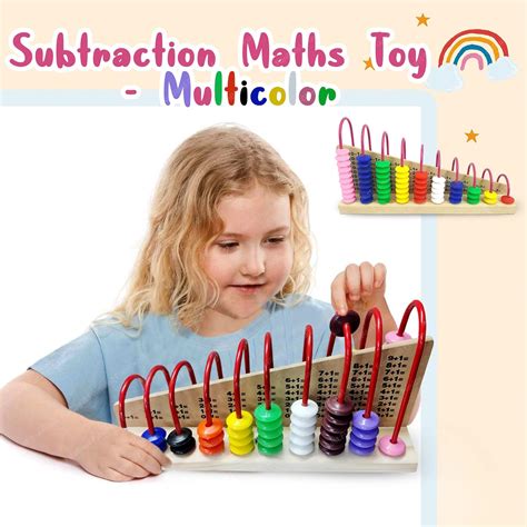 Wooden Double - Sided Calculation Shelf Abacus with Counting Addition ...