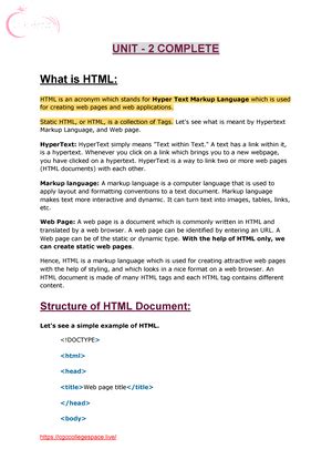 WT UNIT-1 - Web Technologies Unit-1 Complete Notes - WT UNIT-1 COMPLETE ...