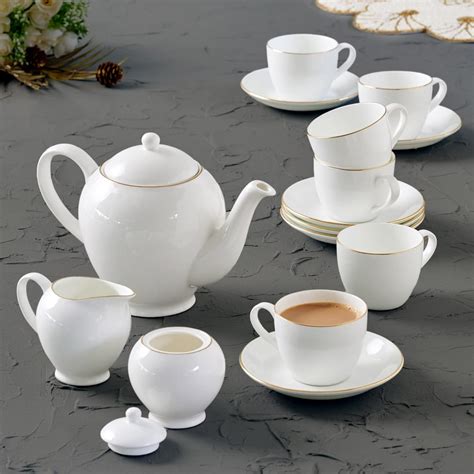 Buy Home Centre Ebony Luxury Bone China Tea Set - 15Pcs Online at Low ...