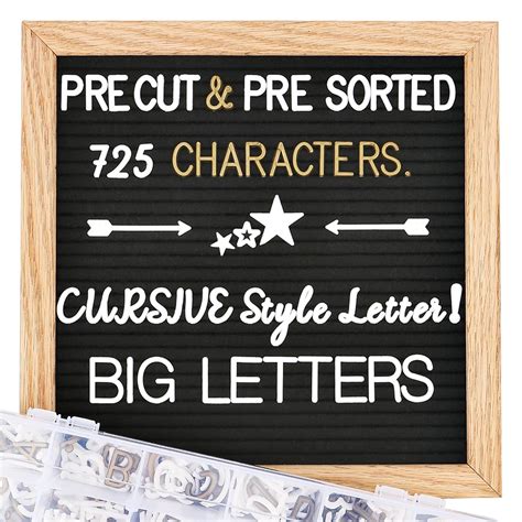 Buy Changeable Felt Letter Board with Letters, Pre Cut & Sorted 725 ...