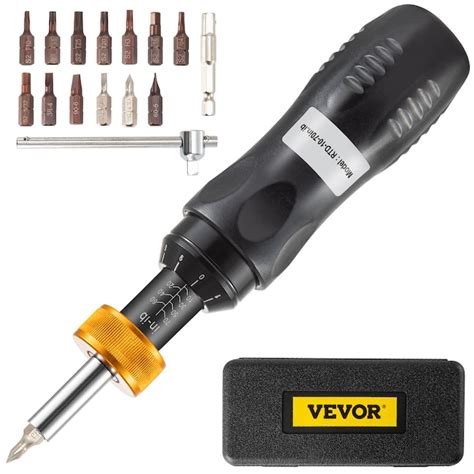 VEVOR Screwdriver Torque Wrench 17 -Piece 1/4-in 1/4-in Multi-Bit ...