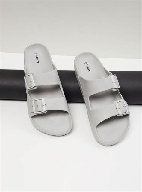 Buy MAX Men Solid Slip-On Sliders Online at just Rs. 399.0 ...