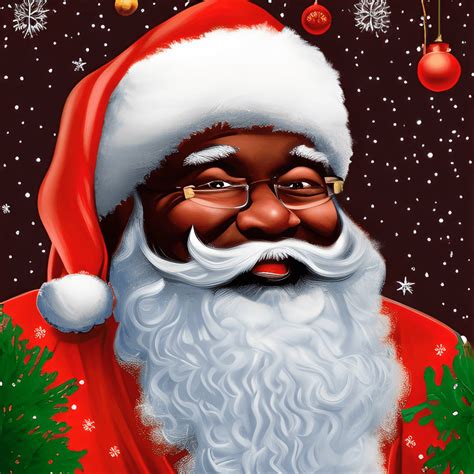 Black Santa Claus Graphic · Creative Fabrica