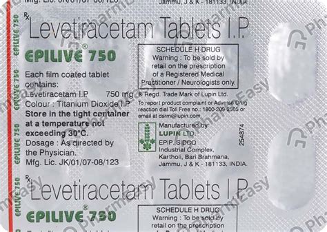 Epilive 750 MG Tablet (10): Uses, Side Effects, Price & Dosage | PharmEasy