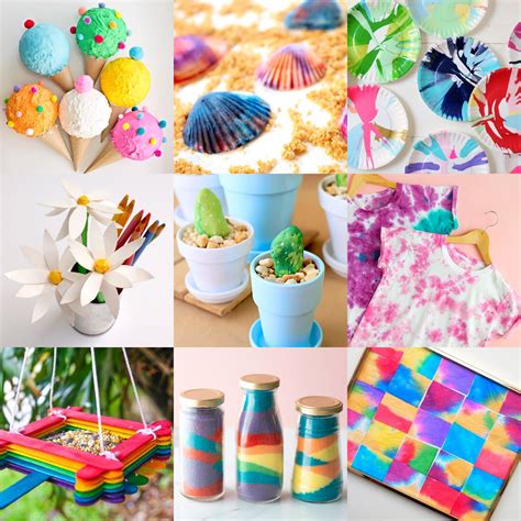 Ideas 24 Summer Craft Ideas For Kids 45 Easy Summer Crafts For Kids