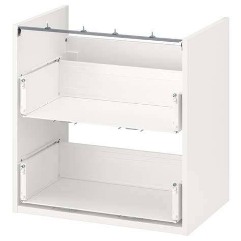 ENHET base cb f washbasin w 2 drawers, white, 60x40x60 cm (24x16x24 ...