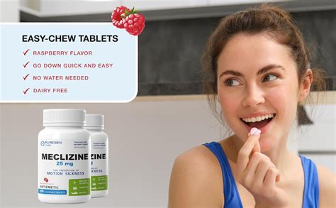 Amazon.com: Puregen Labs Meclizine 25 mg Antiemetic 200 chewable ...
