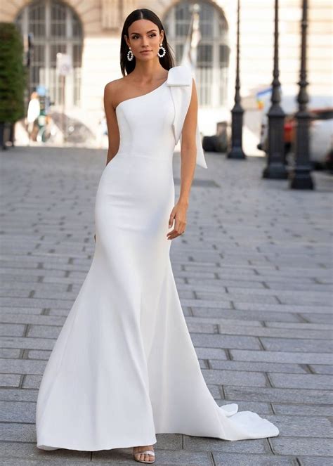 One Shoulder Wedding Dress