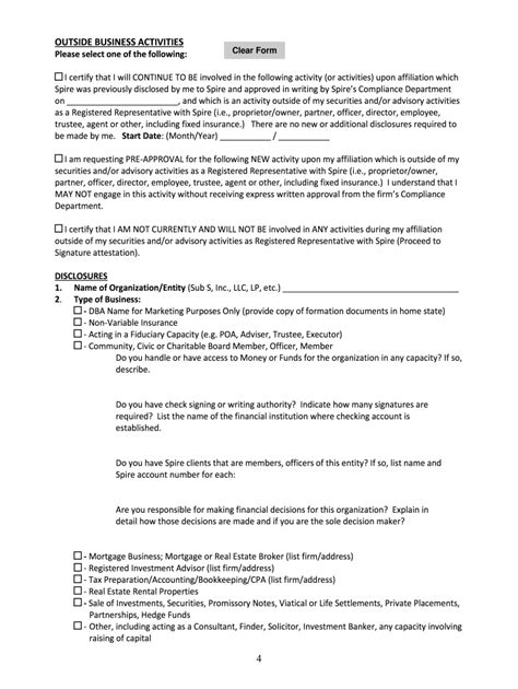 Spire FINRA Rule 3270 3040 Form - Fill Online, Printable, Fillable ...