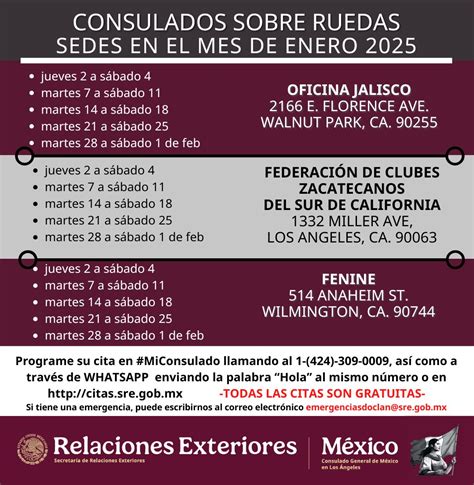 ¿Dónde estará el consulado sobre ruedas en enero de 2025?