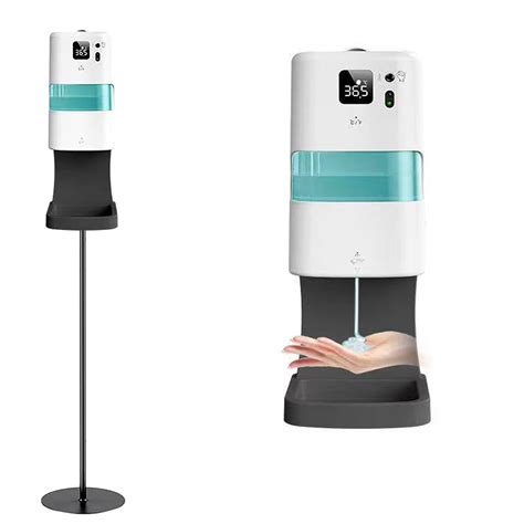 2 In1 Automatic Hand Sanitizer Dispenser With Thermometer And Stand ...