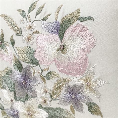 Hand Embroidered Floral Cushion Cover "Belle" | Studio Covers