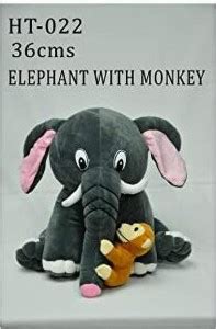 uwu Elephant with Monkey Soft Toys for Kids Boy Birthday Gift ...