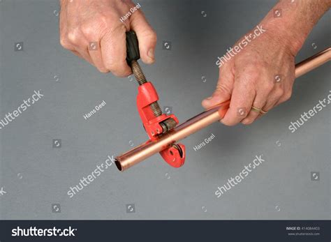 Plumber Cutting Copper Pipe Pipe Cutter Stock Photo 414084403 | Shutterstock