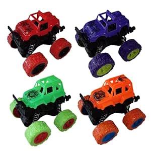 Colorful Push and Go Truck – Pack of 4 : Amazon.in: Toys & Games