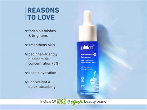 Buy Plum 5% Niacinamide Face Serum With Rice Water & Amino Acid Complex ...
