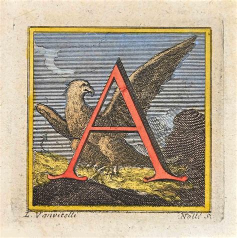 Luigi Vanvitelli - Letter of the Alphabet A - Etching by Luigi ...