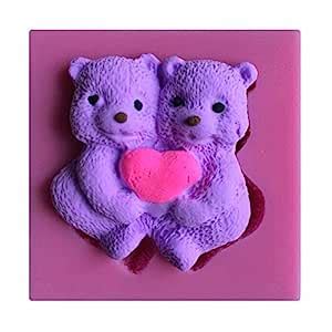 Futaba Bear Hug The Love Shape Silicone 3D Mold : Amazon.in: Toys & Games