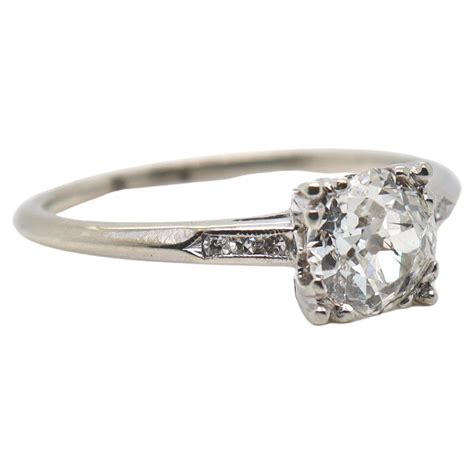 Georgian Old Mine Cut Diamond and 14k Gold Ring For Sale at 1stDibs