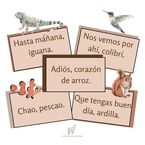 Adiós: Spanish Goodbye Songs for Kids - Llamitas Spanish.com