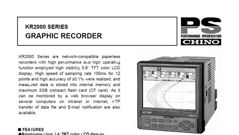 CHINO Recorder - KR2S Series Graphic Recorder Manufacturer from Navi Mumbai