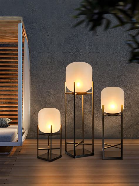 Lantern Outdoor Solar Floor Lamp | Lantern floor lamp, Outdoor floor ...