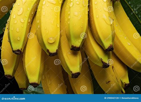 Fresh Bananas Fruit Hanging on Branch, AI Generated Stock Illustration - Illustration of garden ...