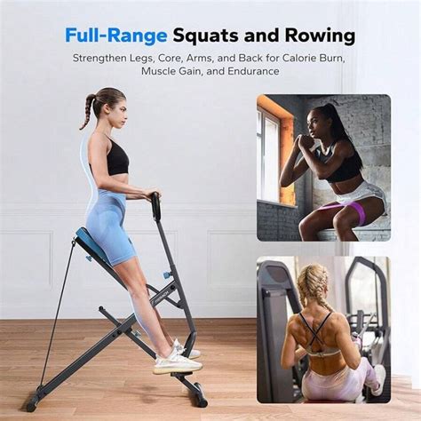 MERACH Squat Machine, 2 In 1 Squat Rowing Machine, Easy Setup ...