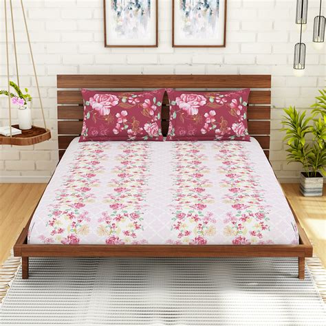 Buy Spaces 100% Cotton Fitted Queen Soft Feel Skin Safe Breathable 144 ...