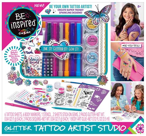Cra-Z-Art Glitter Temporary Tattoo Craft Kit - Ages India | Ubuy