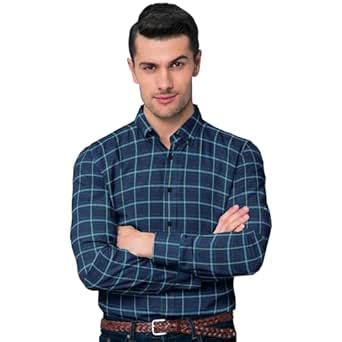 EthniQ Men's Full Sleeve Shirt by Qmax LYF (42, RED Twill Checks ...