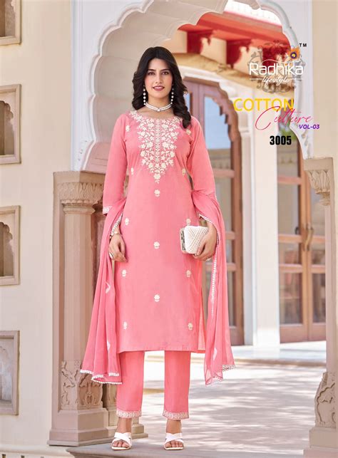 Cotton Culture Vol 3 Radhika Lifestyle Readymade Pant Style Suits Expo ...