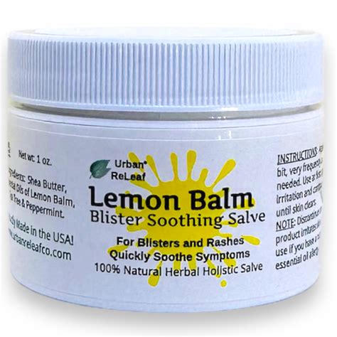 Buy Urban ReLeaf Lemon Balm Cold Sore & Shingles Salve Soothe Blisters ...