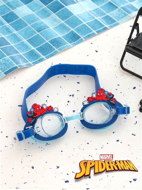 Yellow Bee Marvel Spider-Man Swimming Goggles – Blue, 3D Web Design ...