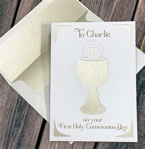 First Holy Communion Personalized Greeting Card - Etsy