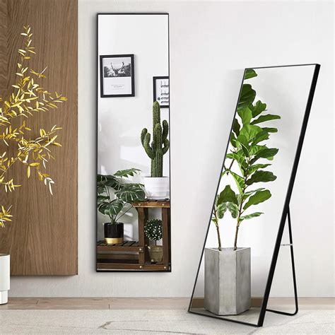Amazon.com: WIIS' IDEA 60"x17" Full Length Mirror, Durable Solid Wood ...