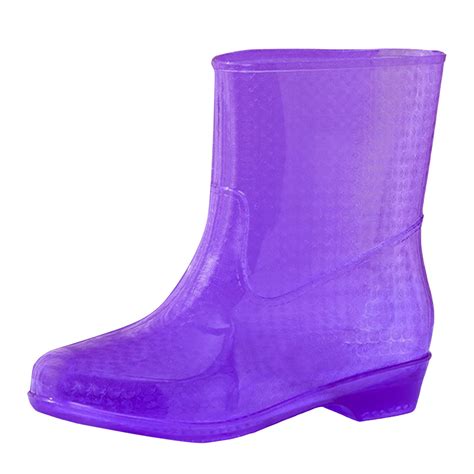 PLLFRLRT Womens Rain Boots Short Rain Boots For Women Rubber Boots ...