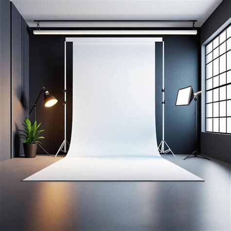 Studio with white chroma for displaying products photography and ...